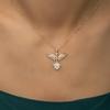 Sterling Silver Magnolia Flower Pigeon Necklace