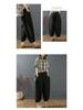 Women's Summer 100% Cotton Linen Lantern Pants - Casual, Loose, Nine-Point, Tie-Cuff Harem Style