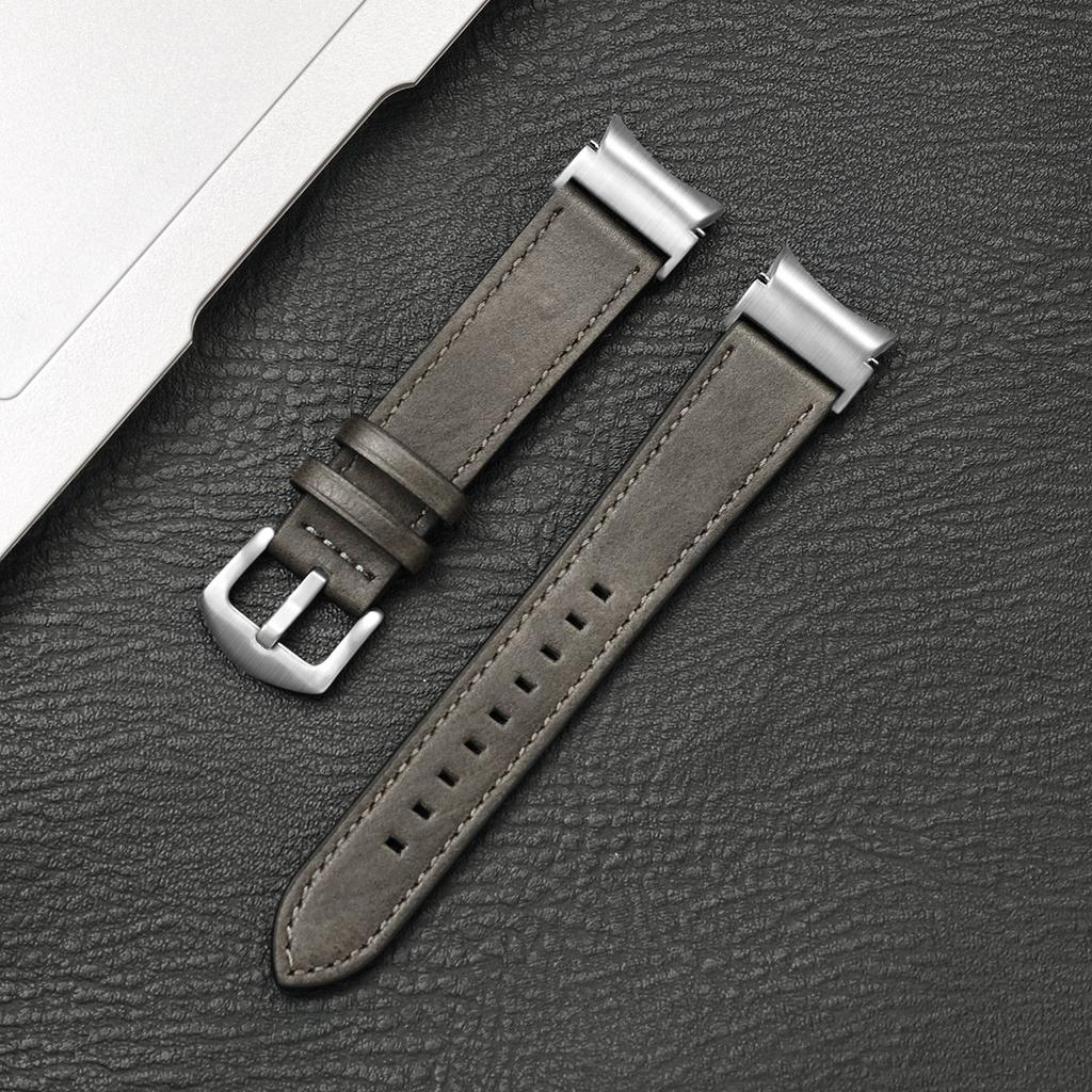 20 мм Быстросъемный кожаный ремешок для Samsung Galaxy Watch 6 5 4 40 44 мм watch 5 pro 45 мм для 6/4 classic 43 47 мм 42 46 мм Ремешок для часов