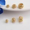Позолоченные (14K Gold-Filled) бусины-разделители с цирконами для изготовления браслетов и ожерелий своими руками