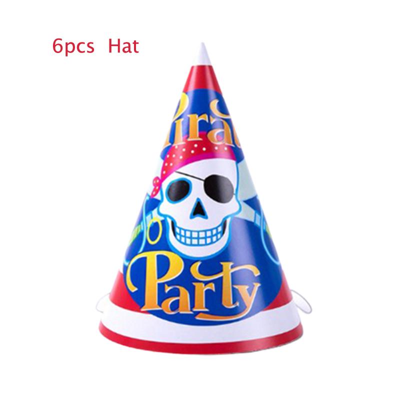 Пиратская тематика Мультяшные украшения Одноразовая посуда Бумажные тарелки Чашки Воздушные шары Детские сувениры День рождения День рождения Baby Shower Supplie