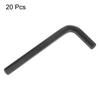 uxcell 8mm Steel Short Hex Wrench Set for Screw Removal and Furniture Bicycle and Motorcycle Black 20-Pack CR-V L-Shaped Tightening, Assembly, Repair,