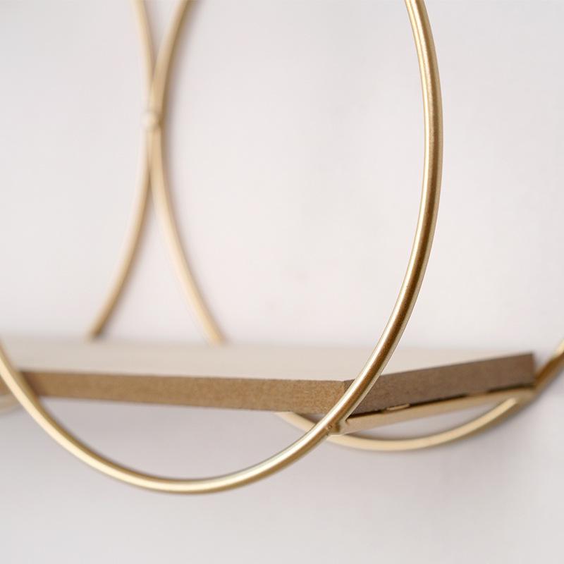 Круглая настенная полка для украшения спальни, монтаж без перфорации