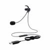 Elecom Headset with Microphone Arm USB Inner Ear Wired Single Ear Black HS-EP16UBK
