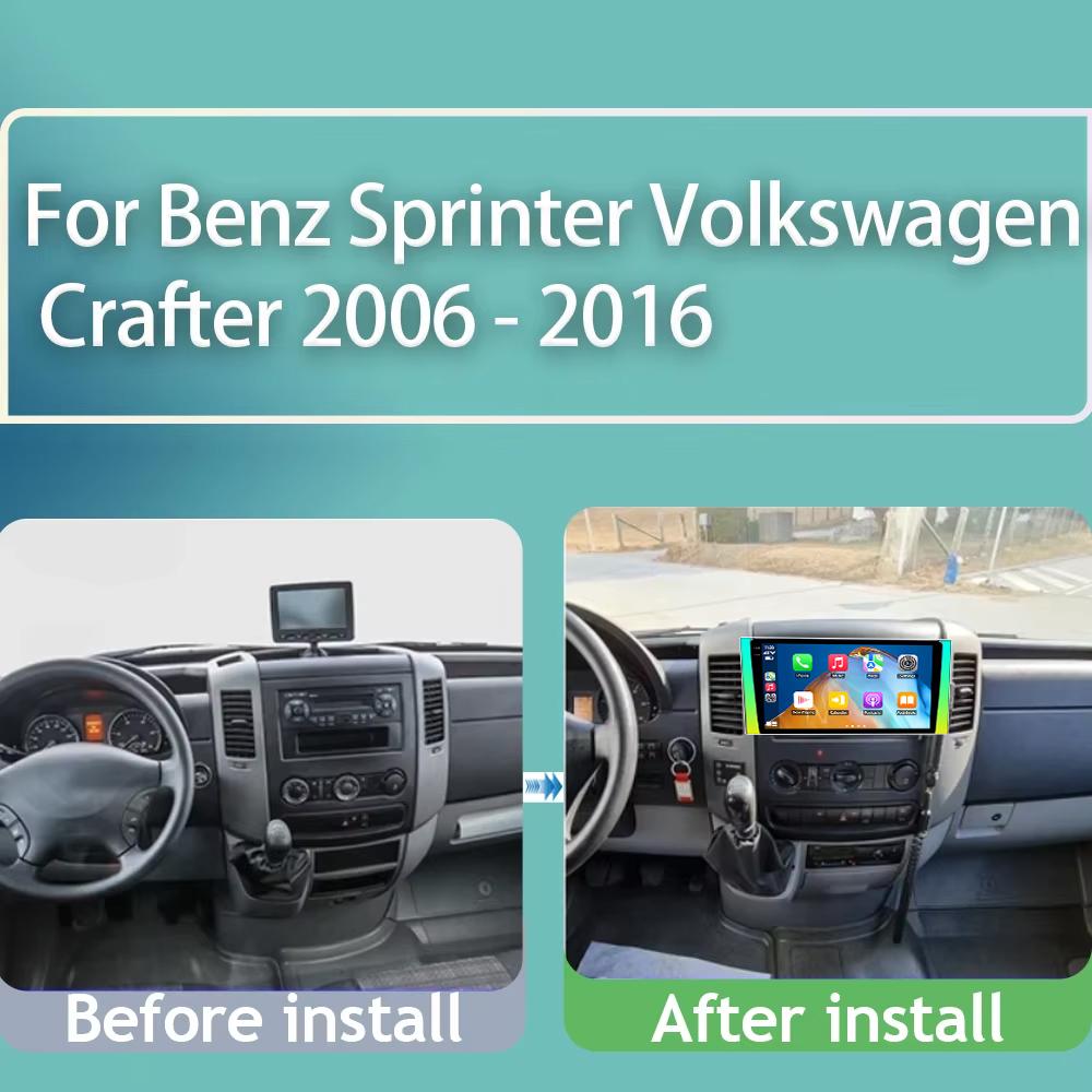 2din Android Car Radio для Mercedes Benz Sprinter Volkswagen Crafter 2006 - 2016 Мультимедийный Видеоплеер Навигация GPS стерео Carplay Головное Устройство 4G