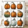 Художественная шторка для душа с тыквамиДекоративные принадлежности для ванной комнаты для осеннего сезонаДоступны различные размеры