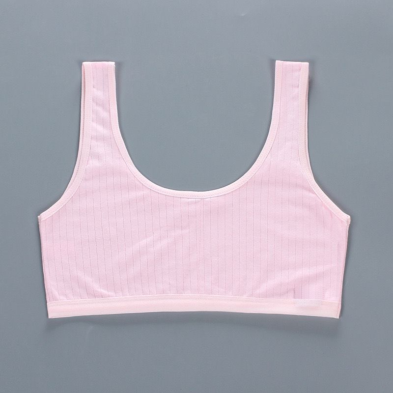 Детский хлопковый спортивный тренировочный бюстгальтер, нижнее белье, тренировочный бюстгальтер для девочек, укороченный топ, 8-14 лет