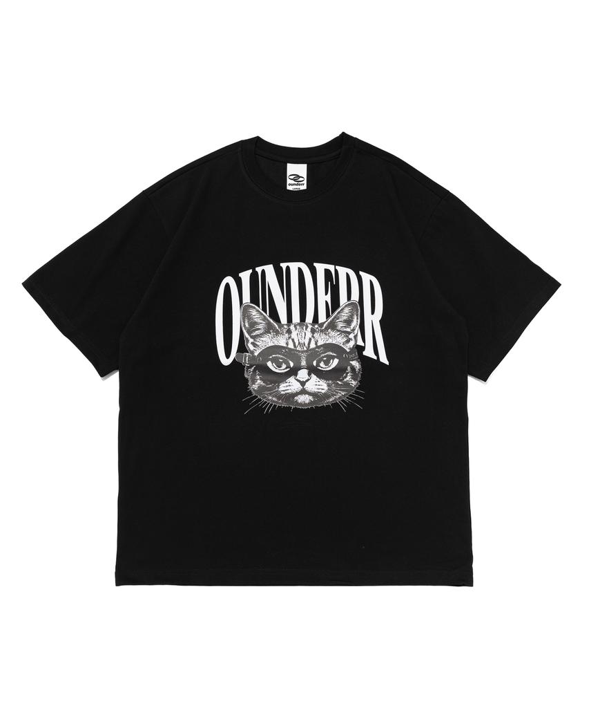 OUNDERR Rider Under Cat Short Sleeve T-Shirt (Black)