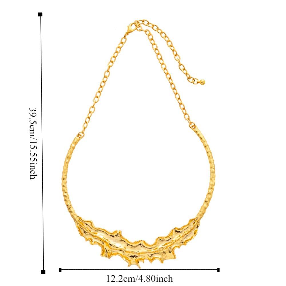Ошейник-листок, колье, ожерелье, золотой цвет, нерегулярные, преувеличенные, чокерные украшения