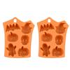 2 шт. силиконовые формы для выпечки на Хэллоуин с тыквой, головой скелета, летучей мышью, формой для торта, кекса