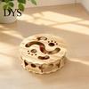 Интеллектуальная стимуляция для кошек Интерактивная игрушка для кошек с вращающимися шариками, Прочная царапалка из ДСП Деревянные шарики-игрушки Игрушка, Лабиринт для снятия тревожности