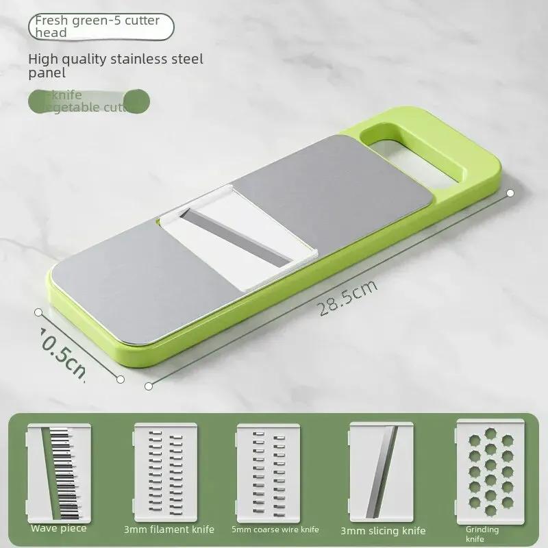 Multi-functional Home Kitchen Slice Cutter No Hands Required Vegetable Slicer Dicer Shredder Storage Organizer Tool