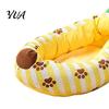 Cozy Kitten Sleeping Mat Banana Cat Bed, Snuggle Bed with Raised Edge, Soft Pet for Cats Breathable Mesh Cover, Funny Indoor Small Dogs