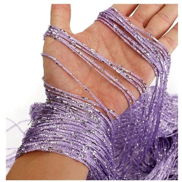 Роскошная хрустальная занавеска с блестящей кисточкой, занавеска для двери, окна, комнаты, перегородка, блестящая серебряная занавеска, украшение для дома