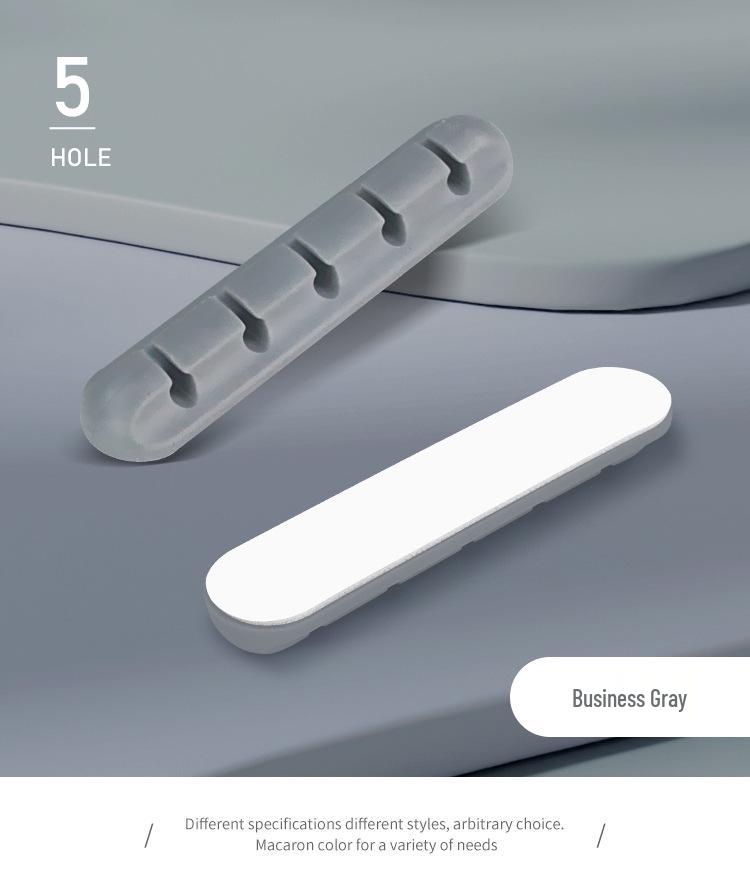 Multi-Hole Self-Adhesive Cable Organizer and Power Cord Holder