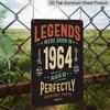 2D Flat 1pc 1964 Birth Year Limited Edition Replica - Retro Metal Wall Plaque, Vintage 8x12 Inch Aluminium Sign Suitable for Living Room &, Nostalgic