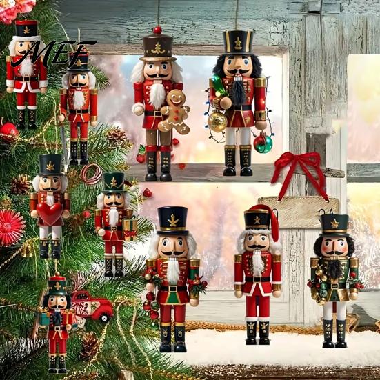 Retro Style Holiday Gift Tags Christmas Nutcracker Ornaments, Durable Wooden Hanging Figurines, Country Soldier Tree Decorations Decorations, Pendants