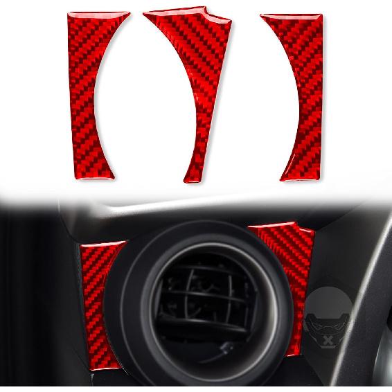 for Toyota RAV4 2013-2018 Accessories Window Switch Panel Red | Real Carbon Fiber, for Toyota RAV4 2013 2014 2015 2016 2017 2018, Interior Trim