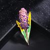 Женские Аксессуары для Пальто Брошь Растение Цветок Фиолетовый Гиацинт Лаванда Премиум Булавка Брошь