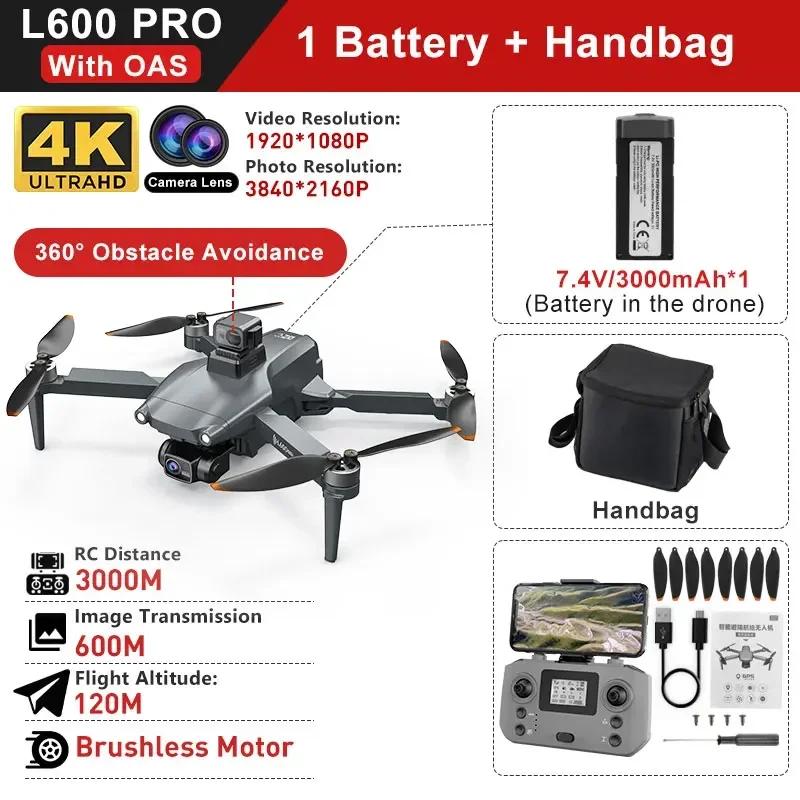 LYZRC L600 PRO GPS Drone 4K Professional HD Dual Camera Brushless Motor Quadcopter 360° Obstacle Avoidance 5G WIFI FPV RC Drones