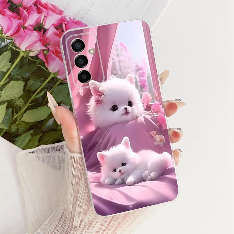 For Samsung M23 5G Case Transparent Cute Cat Fashion Butterfly Funny Painted Casing For Samsung Galaxy M23 5G SM-M236B SM-M236L