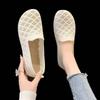 Spring and Summer New Fashion Casual Mesh Fly-woven Breathable Doudou Shoes Hollow Shallow Mouth Flat Bottom Single Shoes Women