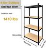 DayPlus Storage Shelves 4 Shelf Basement Shelving, Shelving Unit Organizer, 386lbs Loading Capacity Per Tier, Steel Adjustable