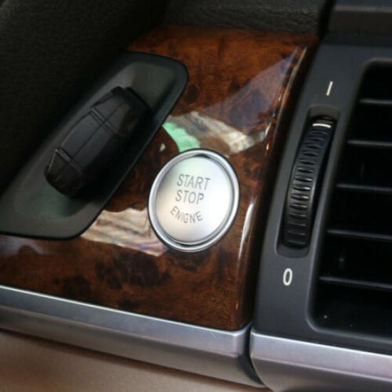 Декоративная крышка кнопки запуска двигателя серебристого цвета для салона автомобиля BMW X5 E70 08-13