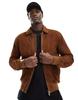 Suede Bomber Original Leather Jacket Pure Lambskin Handmade Biker Soft Stylish Men Brown