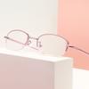 Half Frame Metal Alloy Anti-fatigue Women Reading Glasses High Quality Purple Presbyopic Glasses +1.0 +1.5 +2.0 +2.5 To +4.0