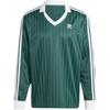 Футболка с длинным рукавом Originals Adicolor Pique Striped Pullover Football T Shirt Men Tops Mineral-Green IZ2446