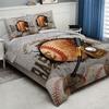 Fashion Baseball Rugby Sports Alphabet Digital Print Quilt Cover Set