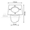 In-Ground Recessed Lamp Gu10 Ip65 Ik09 Square Catio 2