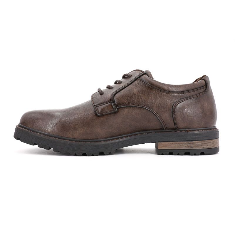 Men's Grained Leather-effect Lace-up Derbies ROMIKA