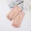 Anti-slip Women Half-finger Gloves Cotton Sunscreen Gloves Fashion Cycling Gloves  for Cycling