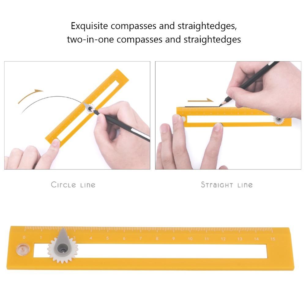 Plastic Compass Ruler Multi Colors Drafting Tool Circle Drawing Tool Design Drafting