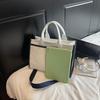 Patchwork Handbag Women's Contrast Color Stitching Shoulder Crossbody Bag Commuter Tote Bag