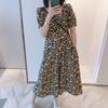 Spring and Summer 2024 New Floral Dress Waist Loose and Thin Casual Fashion Long Dress Women's Wholesale