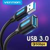 Vention USB Extension Cable USB2.0 A-Male To A-Female Extender Cord for PC Keyboard Printer Mouse Computer 1m 2m 3m Cable