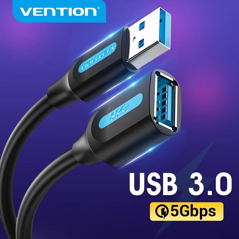 Vention USB Extension Cable USB2.0 A-Male To A-Female Extender Cord for PC Keyboard Printer Mouse Computer 1m 2m 3m Cable