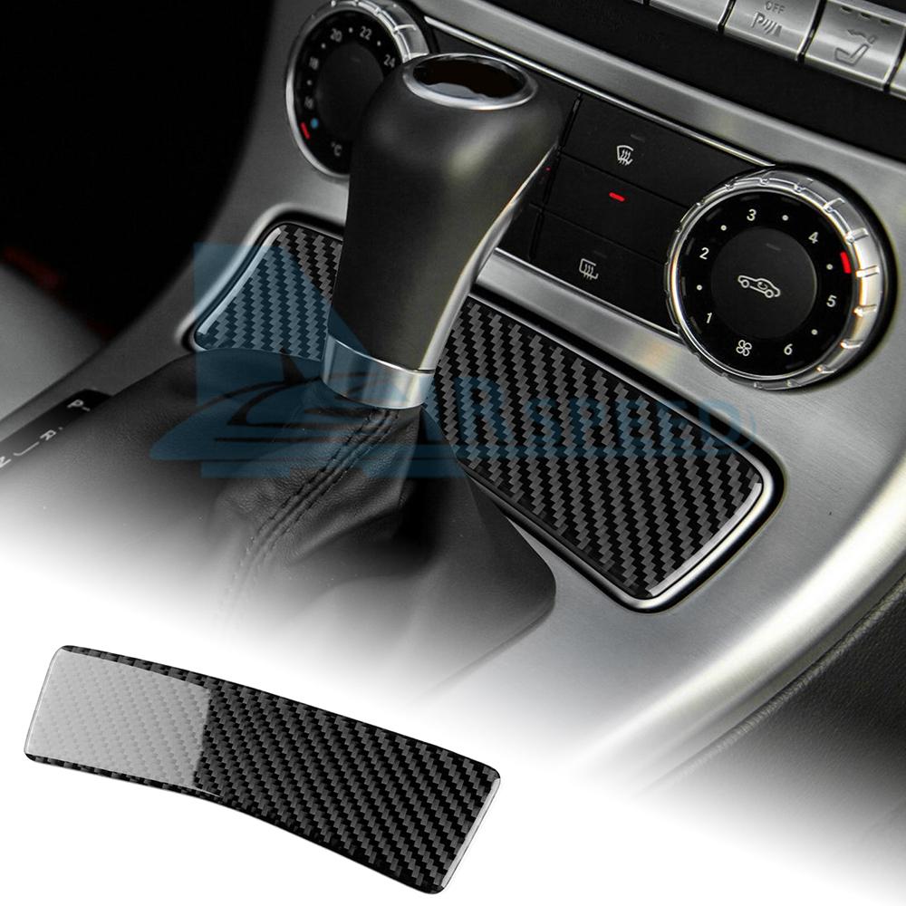Наклейка-молдинг из настоящей мягкой углеродной фибры для Mercedes Benz SLK R172 2011 2012 2013 2014 2015 2016, аксессуары для панели пепельницы рычага переключения передач автомобиля