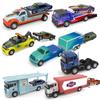 City Rescue Trailer Series Alloy City Transporter Model Car Trolley Sliding Children's Toy
