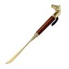 Queen-b Brass Shoehorn, High-Quality, Stylish, 32cm, Elegant, Lion and Horse Design, Metal, Cool, Perfect for Offices and Entryways (Brown-Horse)