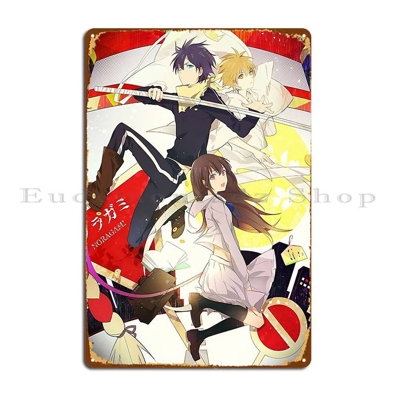 Noragami Art Metal Plaque Poster Funny Designing Cinema Garage Create Tin Sign Poster