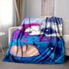 1Pc Colorful Abstract Face Flannel Blanket, Soft And Comfortable, Casual Warm, Camping Travel, Christmas, Halloween Xmas Gift S1199