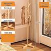 Solid Wood Floor Standing Clothes Rack