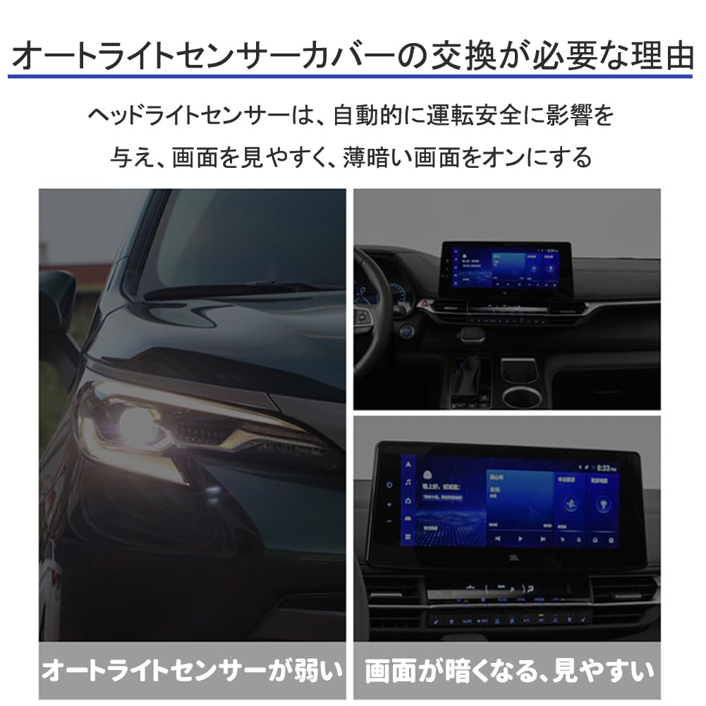 Auto Light Sensor Cover, Set of 2, Auto Light, Sensitivity Adjustment, 0.7 inch (18