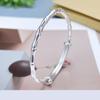 Zuyin S999 Smooth Bamboo Bracelet Pure Silver Youth Personalized Festival High Bamboo News Ping An Push Pull Bracelet Valentine's Day