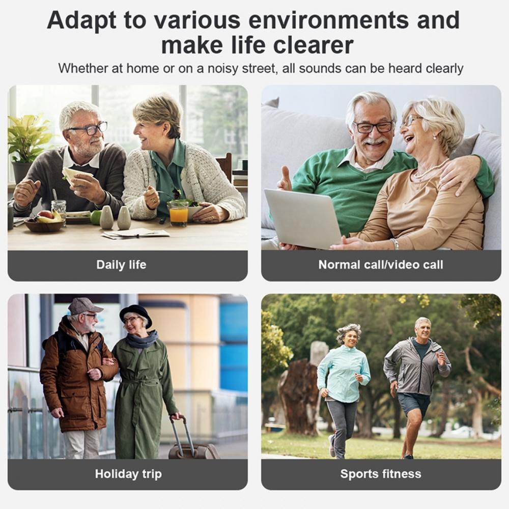 Digital Display Screen High Performance Noise Reduction Professional Edition Wireless In Ear 16 Channel Multi Mode Digital Hearing Aid