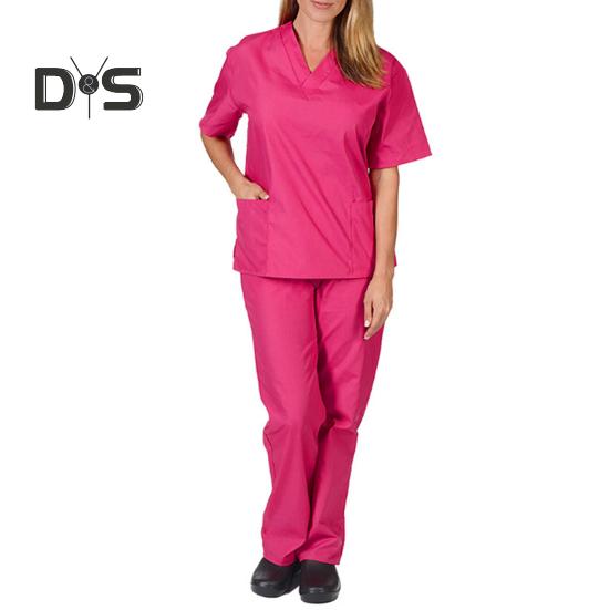 Униформа медсестры, медицинский костюм с V-образным вырезом, униформа медсестры, салон красоты, спа, учреждение по уходу за домашними животными, рабочая одежда, однотонный комплект с короткими рукавами и брюками